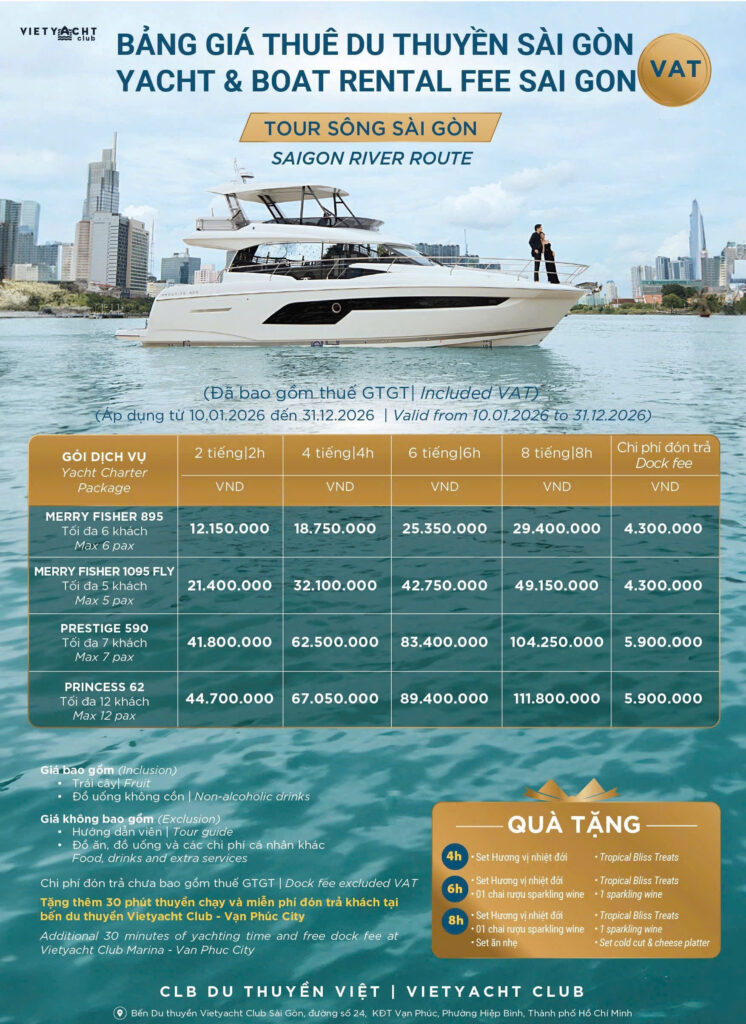 thue du thuyen tai Sai Gon - Vietyacht Plus